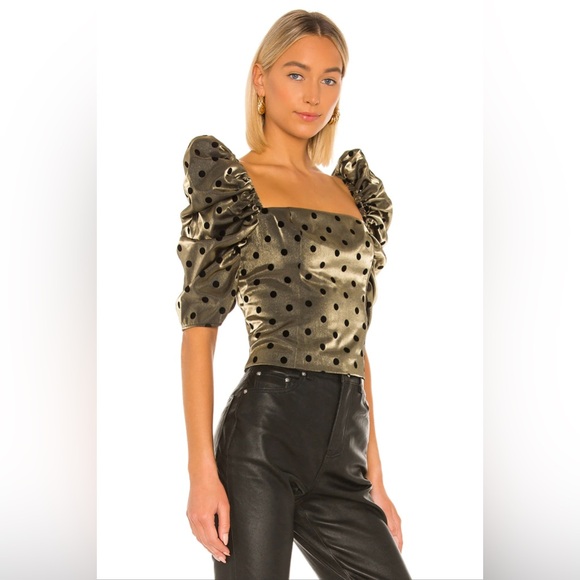 Pre-Loved Hayden Top in Gold &Black - Picture 2 of 4